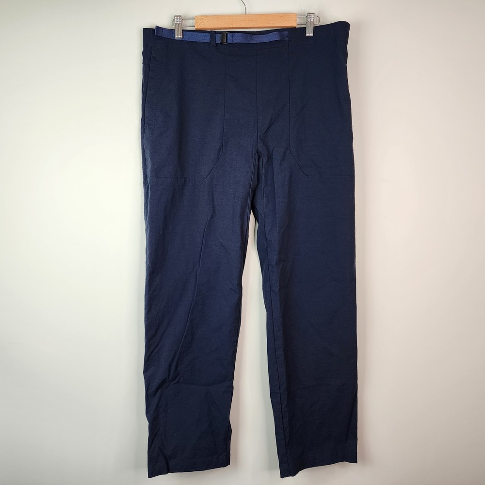 Rapha Easy Tech Pants Men's XXL Navy Blue Nylon Stretch Belt Pull-on Commuter - Picture 2 of 9